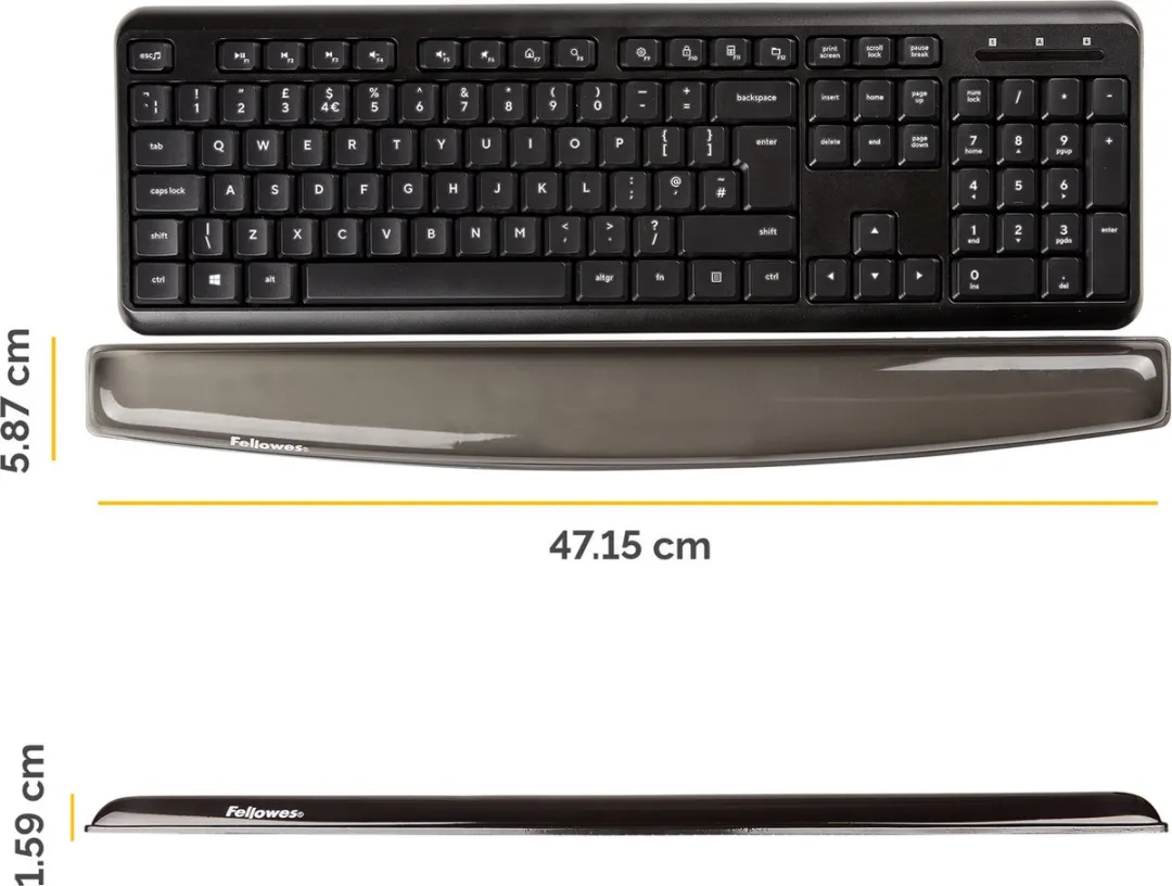 Fellowes Polssteun Crystals Gel - Zwart - afbeelding 6 van 6