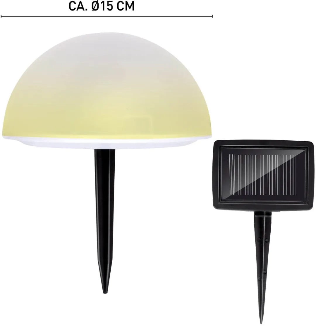 Grundig Solar RGB/Wit Tuinspot 15cm - Mat Glas - IP44