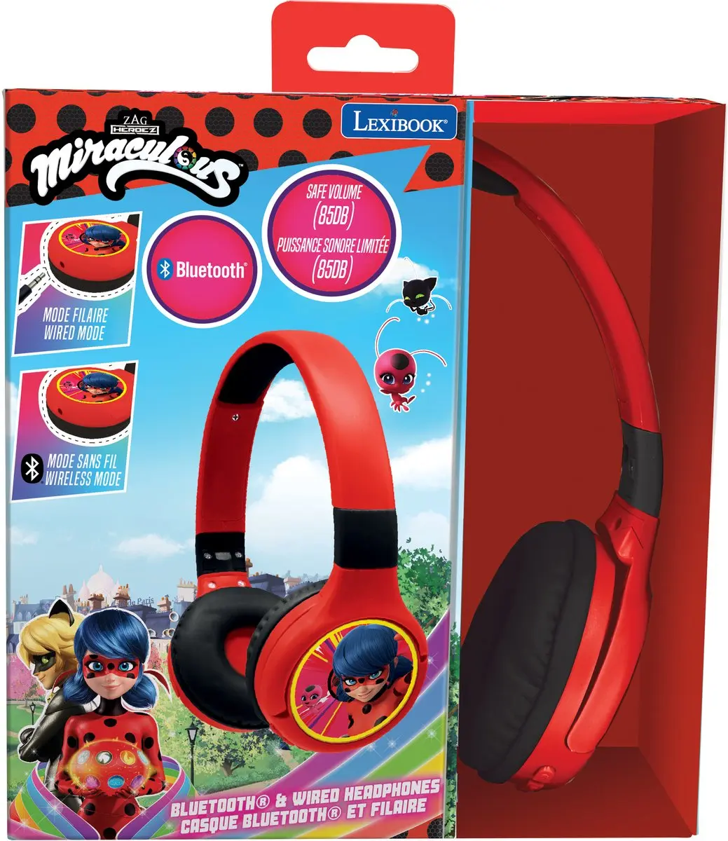 Lexibook Miraculous Koptelefoon HPBT010MI - Rood - afbeelding 4 van 6
