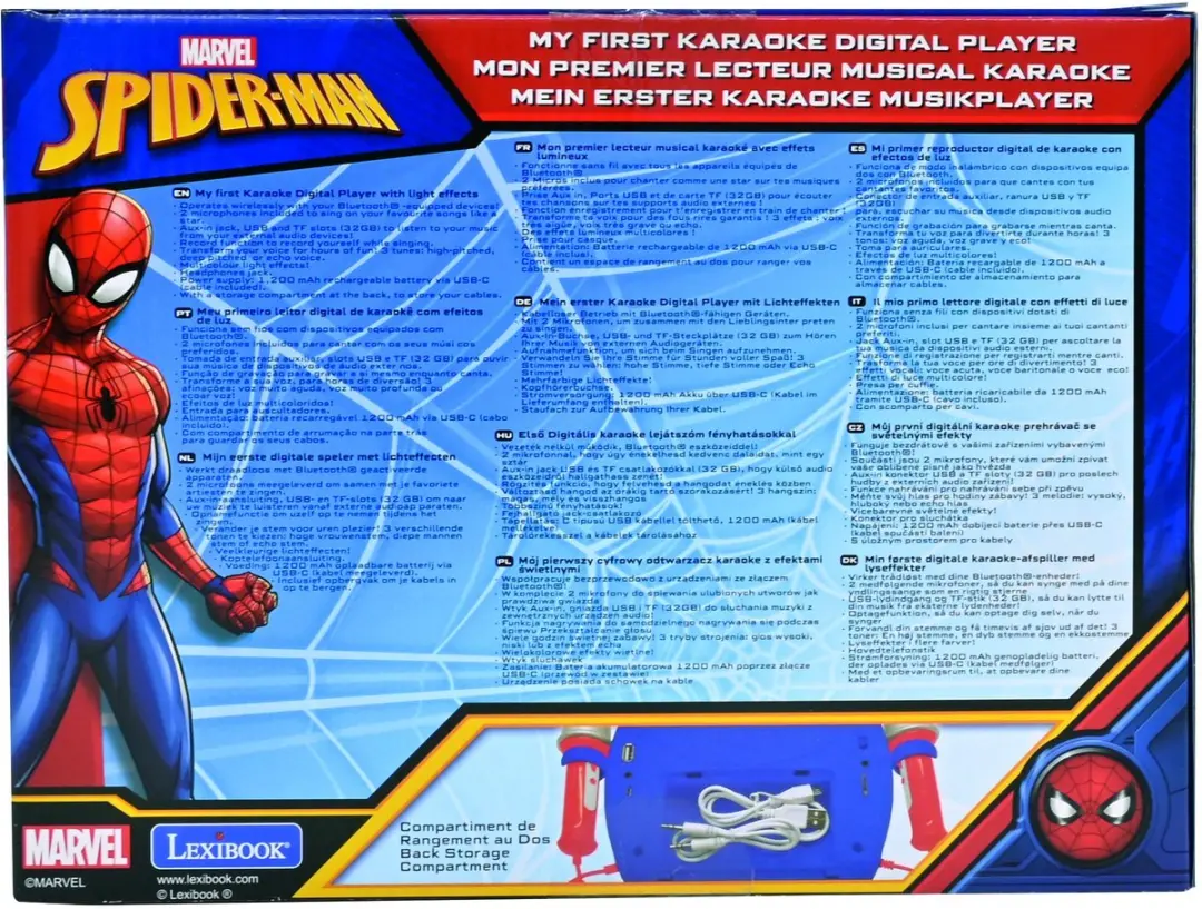 Spider-Man Licht Bluetooth Luidspreker met Microfoons - afbeelding 4 van 6
