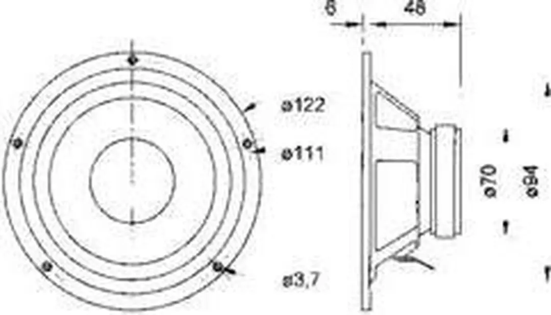 Visaton W100s Midrange Luidspreker 10 Cm 8 Ohm - afbeelding 4 van 6
