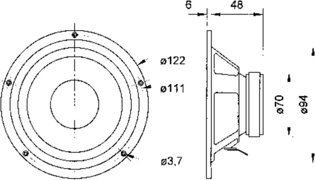 Visaton W100s Midrange Luidspreker 10 Cm 8 Ohm - afbeelding 3 van 6