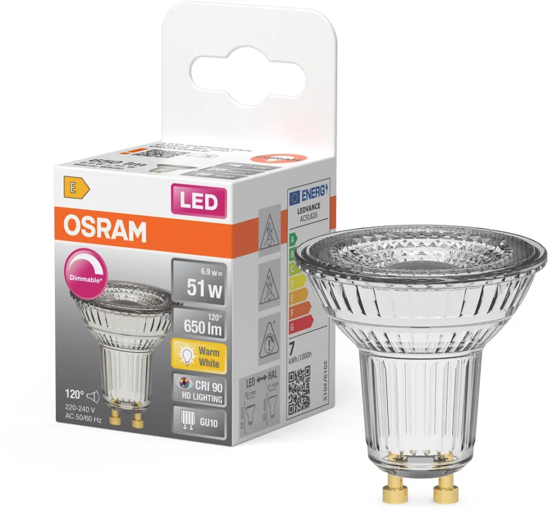 Osram LED Spot Reflector Superstar PAR16 6,9W - 650lm - 2700K - GU10