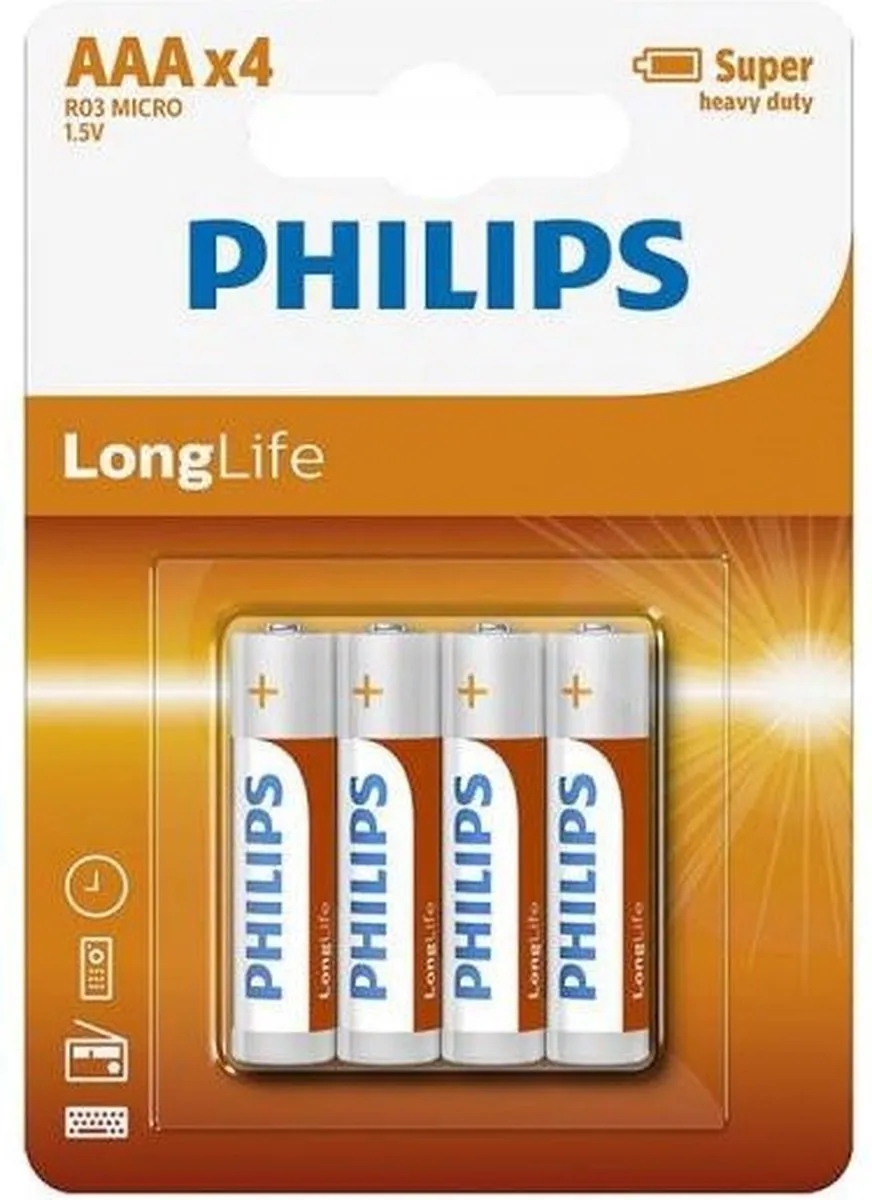 Philips Longlife AAA Batterijen