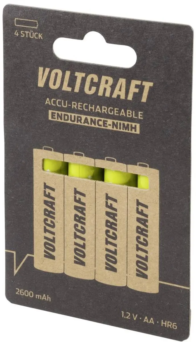 Voltcraft Endurance Oplaadbare AA batterij NiMH 2600 mAh - 4 stuk - afbeelding 4 van 4