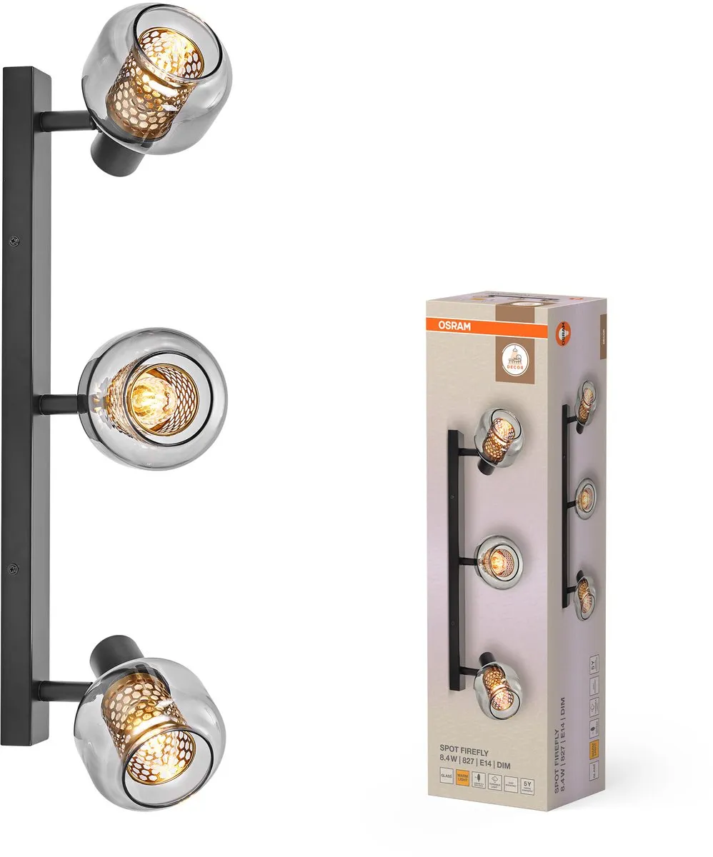 Osram Decor Spot Firefly E14 3x2,8W - 750lm - Zwart