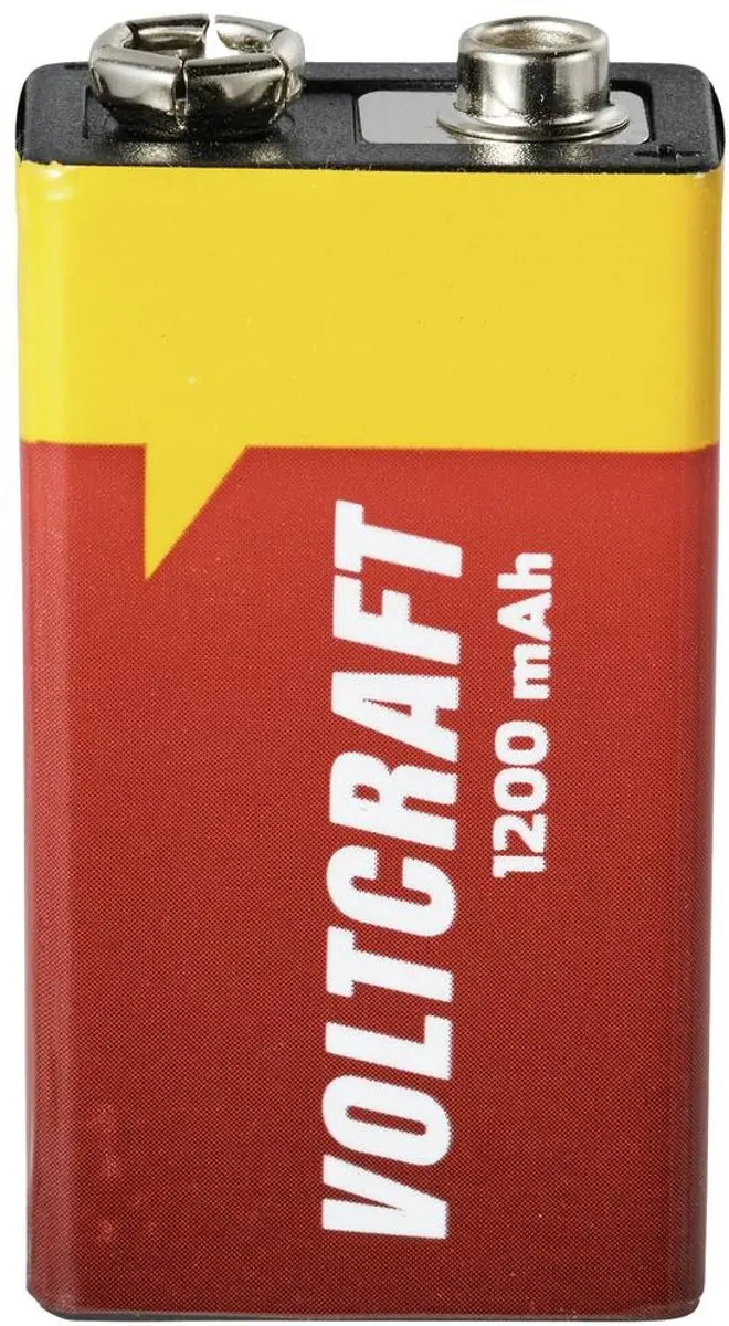 Voltcraft VC-9V-Li-1200mAh 9V Batterij (Blok)