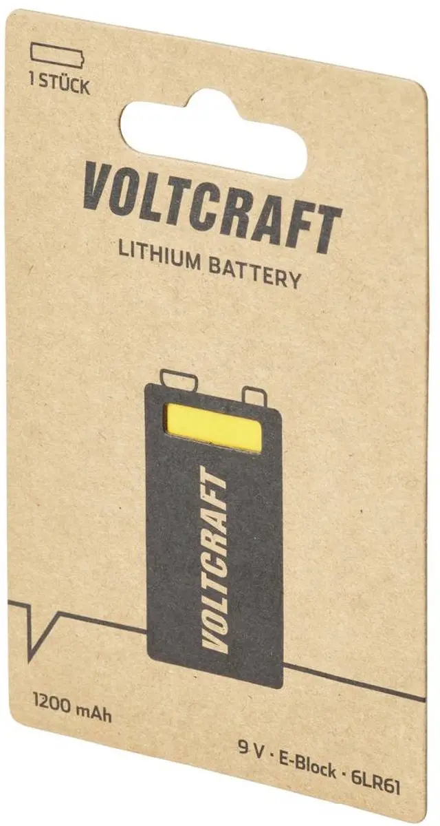 Voltcraft VC-9V-Li-1200mAh 9V Batterij (Blok) - afbeelding 3 van 3