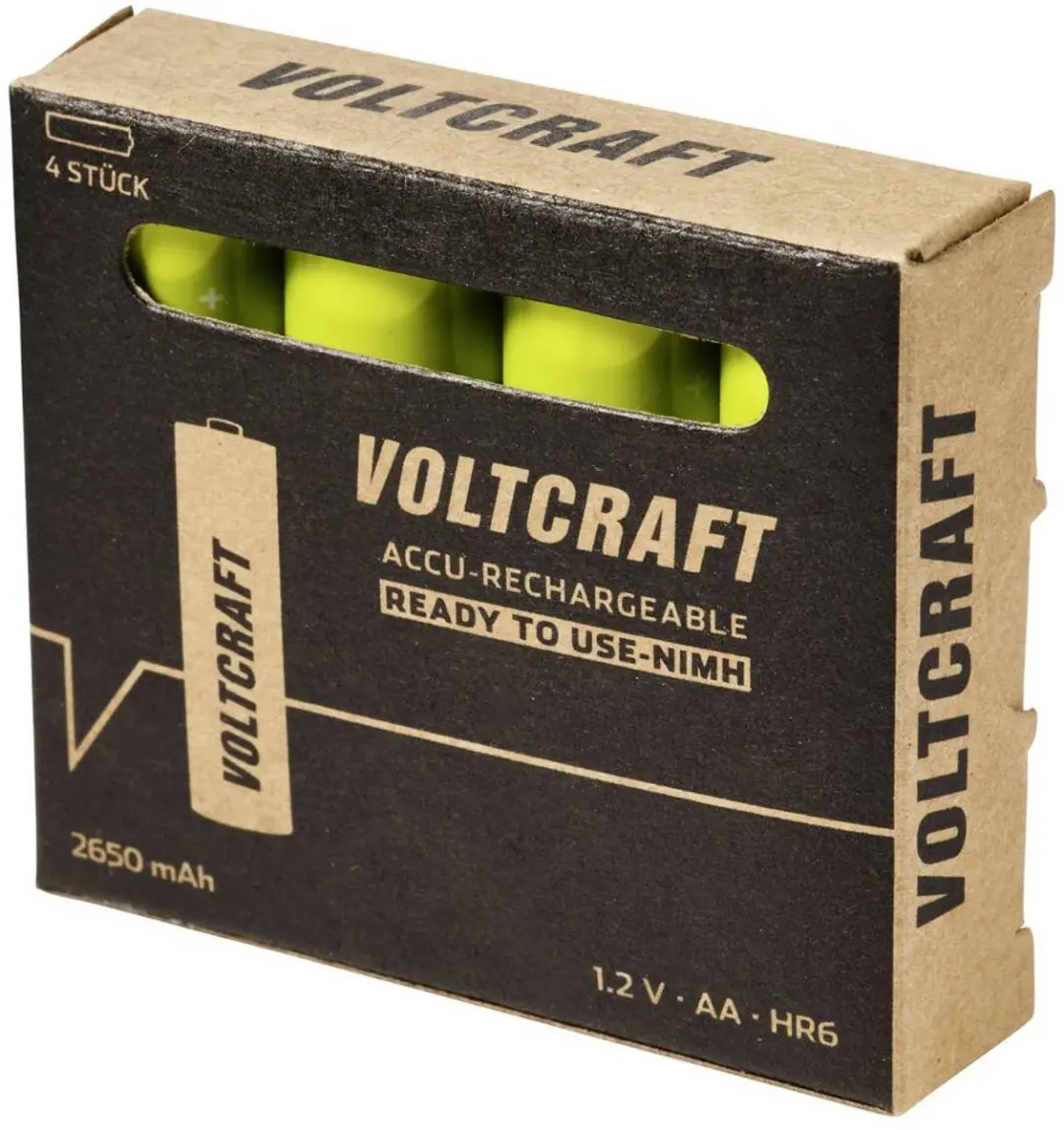 Voltcraft Oplaadbare AA batterij NiMH 2650mAh 1.2V - 4 stuk - afbeelding 2 van 4