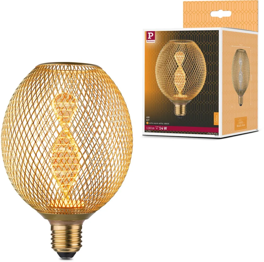 Paulmann Metallic Glow LED Globe E27 3,5W 1800K