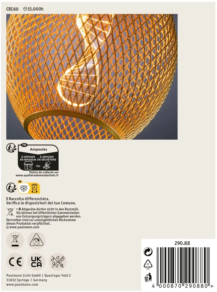 Paulmann Metallic Glow LED Globe E27 3,5W 1800K - Goudkleurig - afbeelding 6 van 6