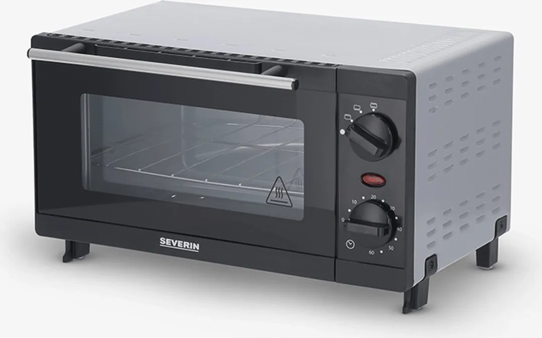 Severin TO 2052 Mini Oven - 800W - 9L - Zwart/Zilver