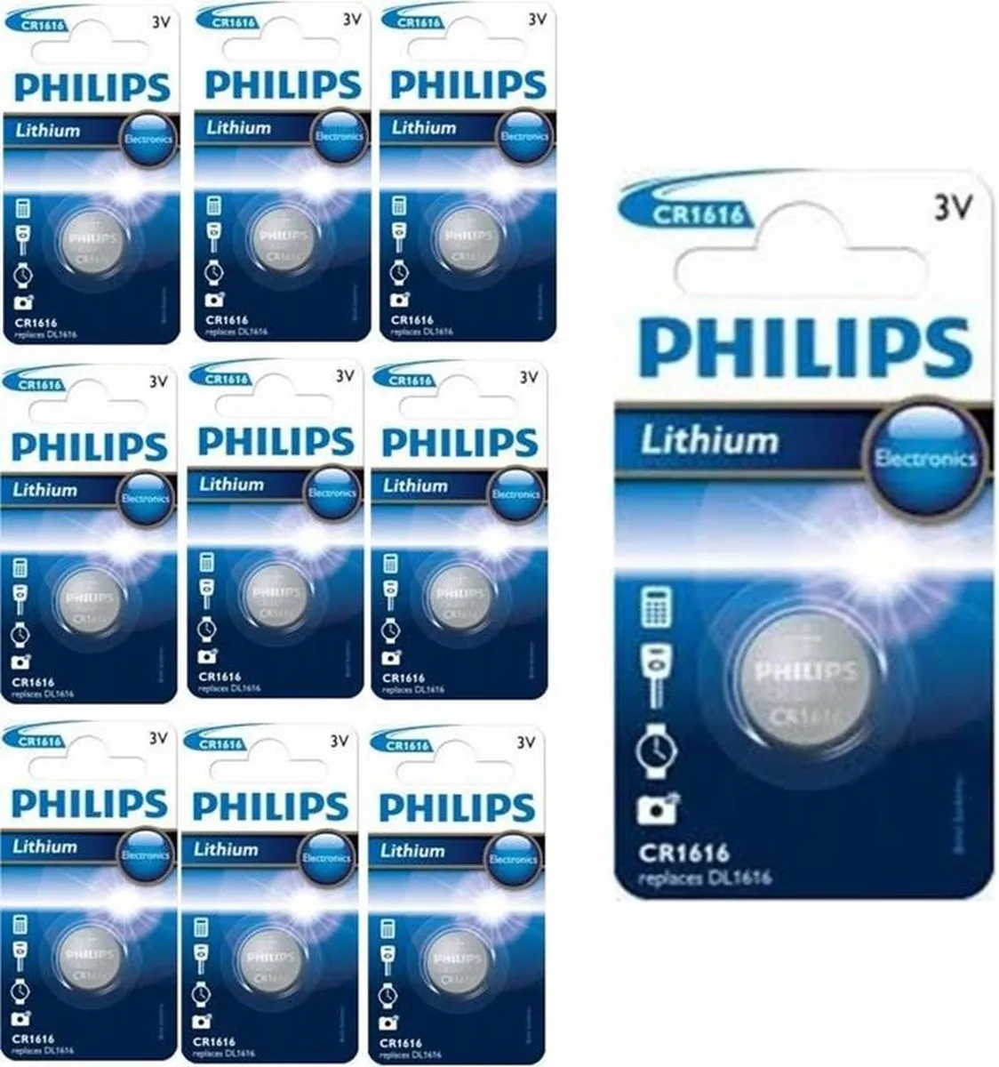 Philips CR1616 3V Knoopcelbatterij