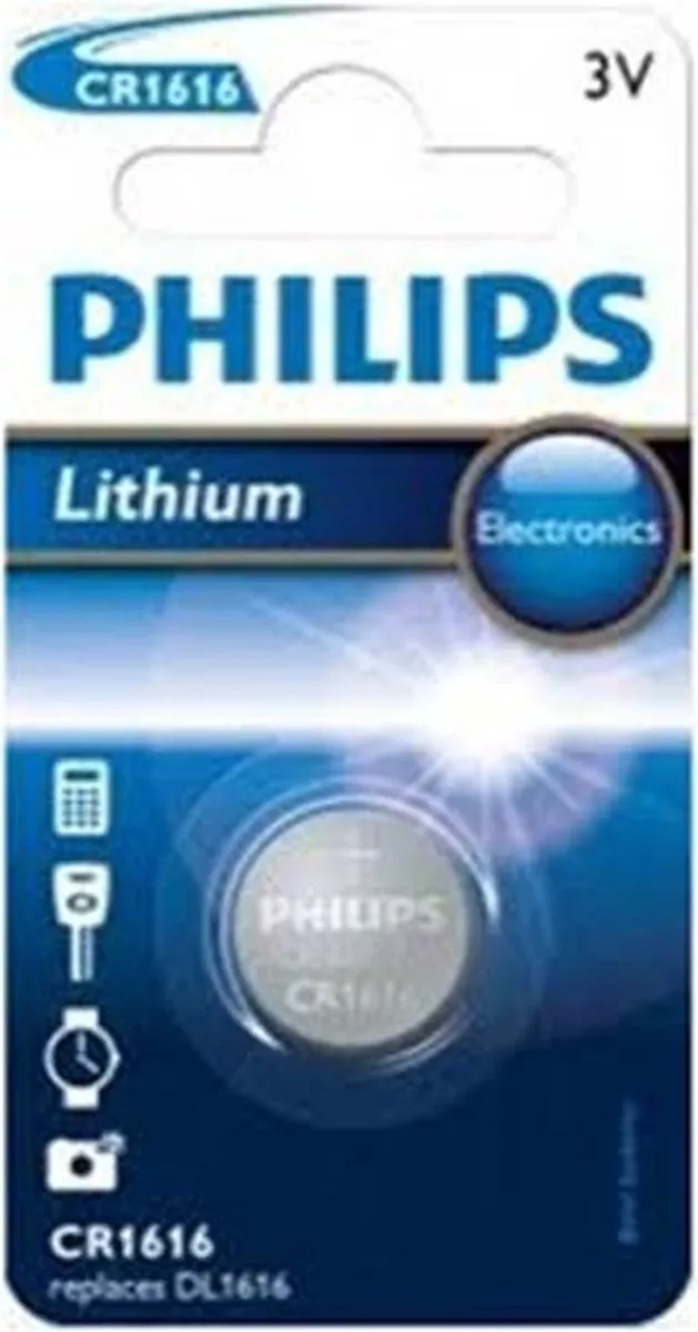 Philips CR1616 3V Knoopcelbatterij - 10 Stuks