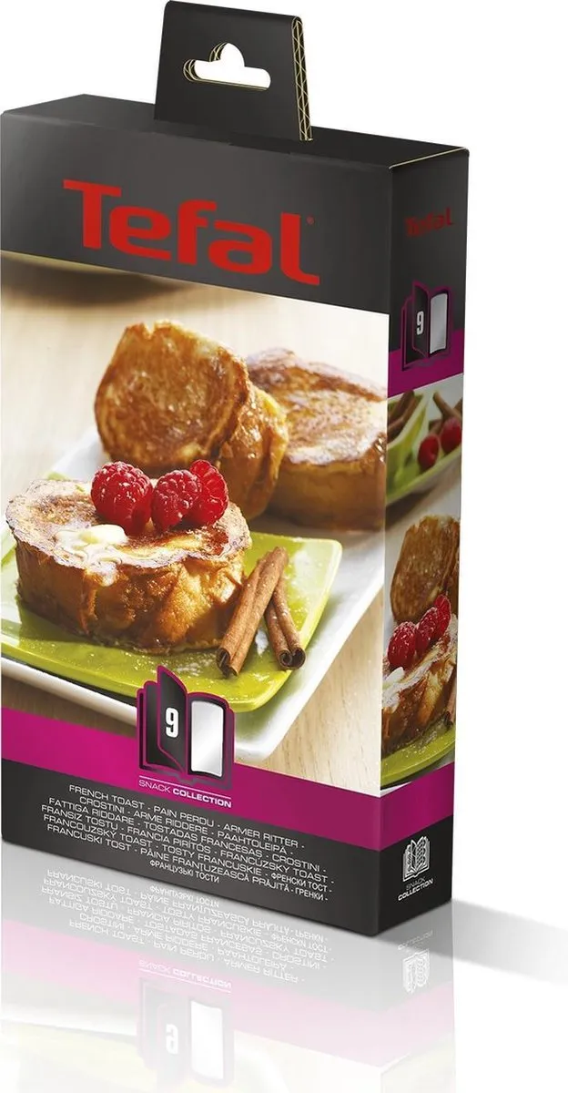 Tefal Snack Collection XA8009 Wentelteefjesplaten - 2 Stuks - Zwart