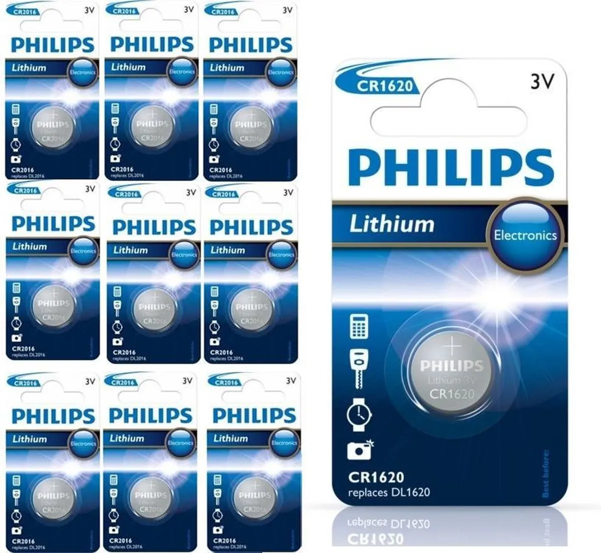 Philips CR1620 Knoopcelbatterij