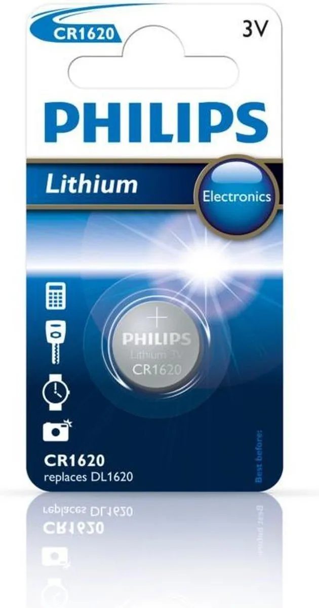Philips CR1620 Knoopcelbatterij - 10 Stuks