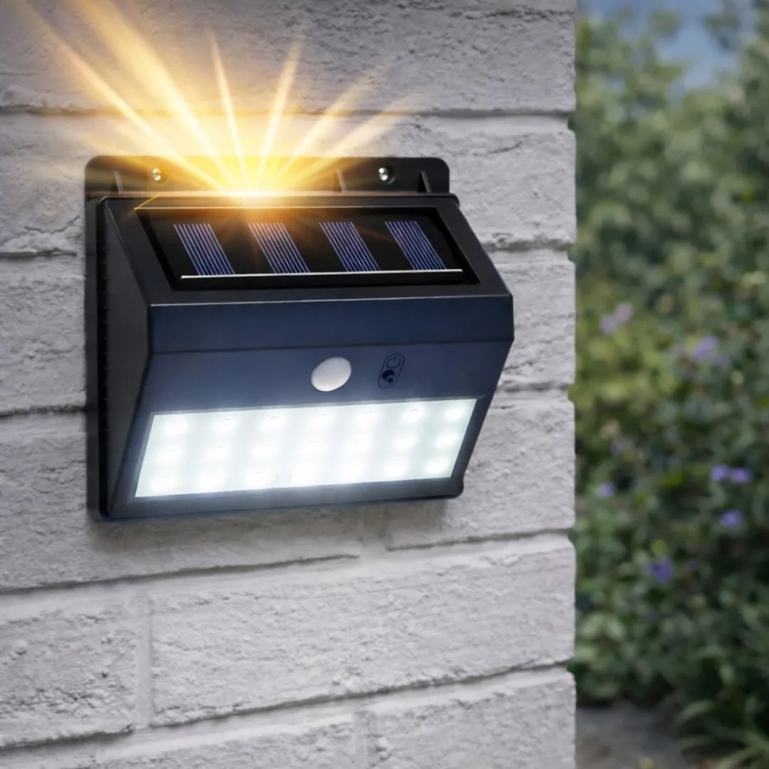 Grundig Solar Wandlamp Buiten LED - Bewegingssensor 120° - IP44 Zwart