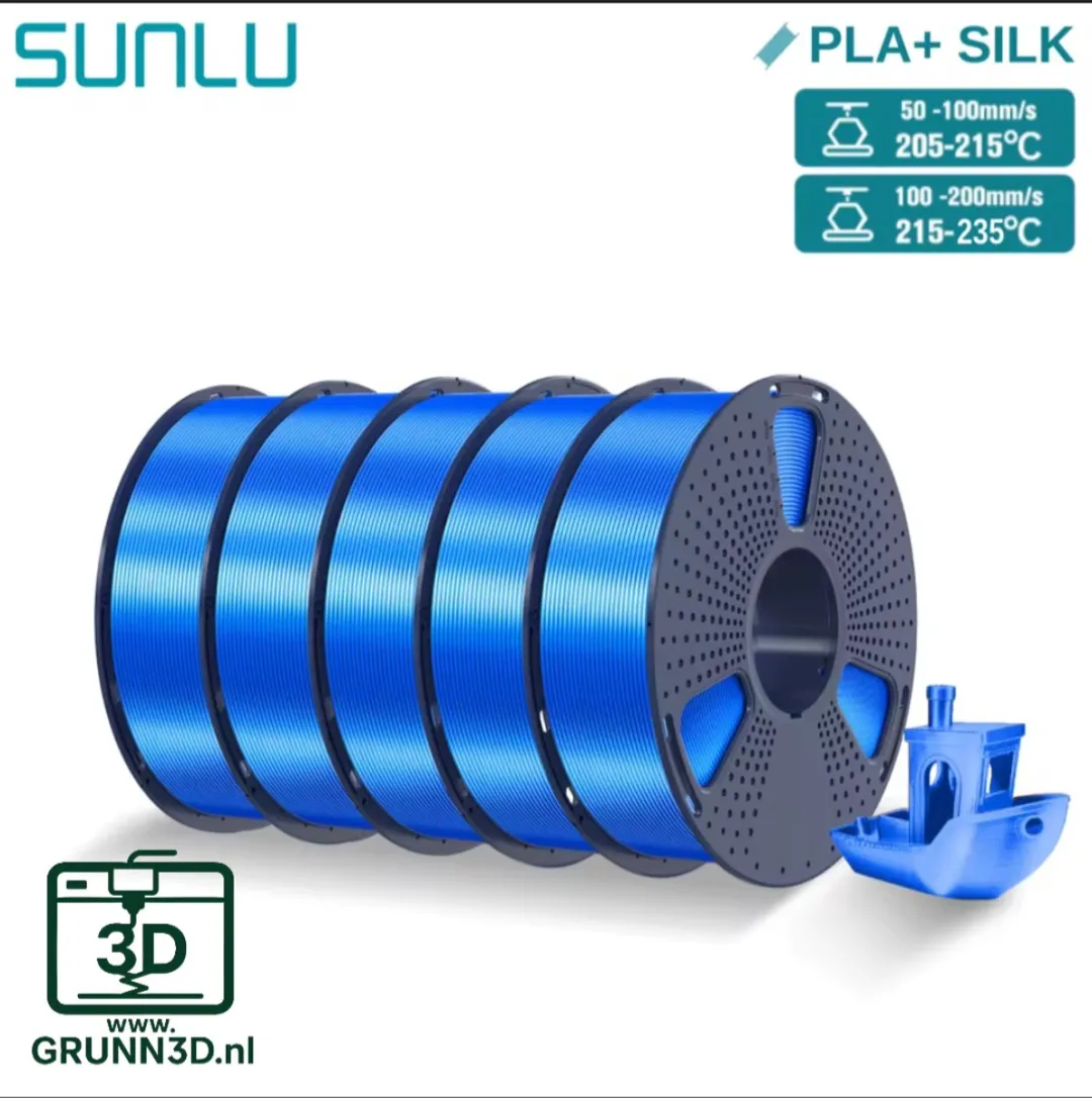 Sunlu PLA+ Silk 1.75mm Blauw - 1kg
