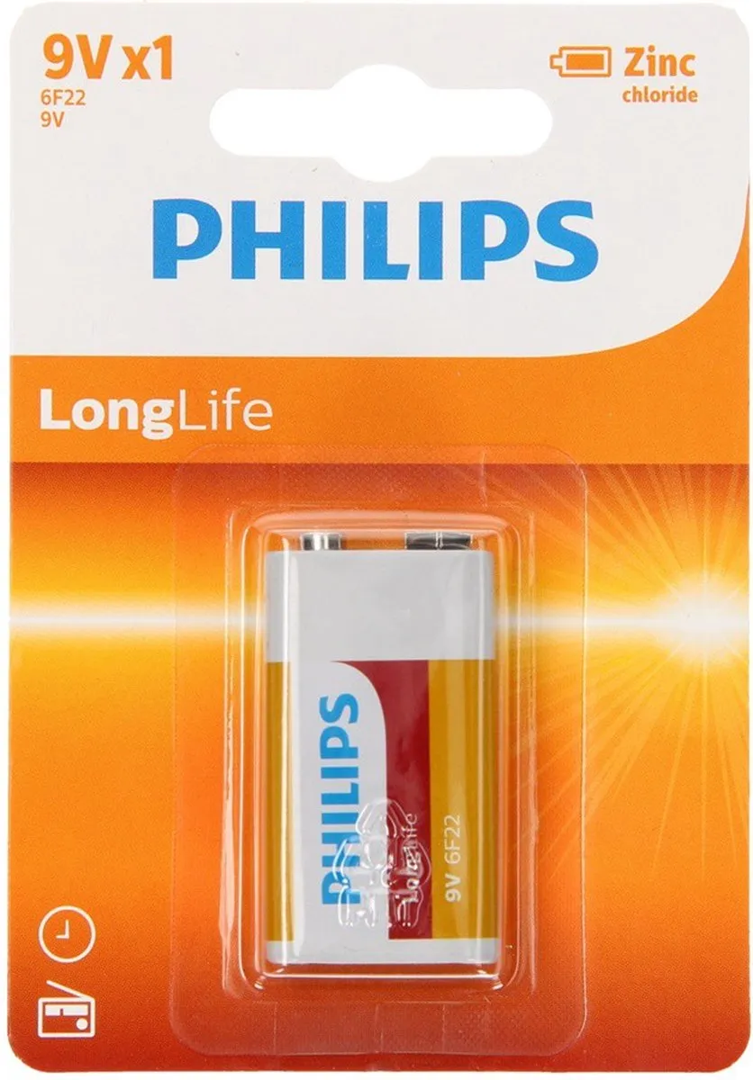 Philips Longlife 9V Batterijen