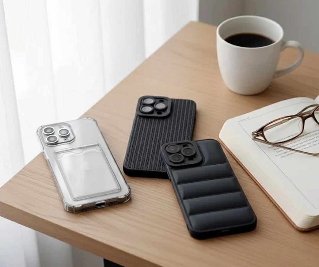 NUVEX iPhone 15 Pro Max Hoesje Set - Grijs/Zwart