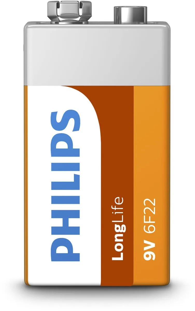 Philips LongLife Batterij 9V 6F22L1F/10