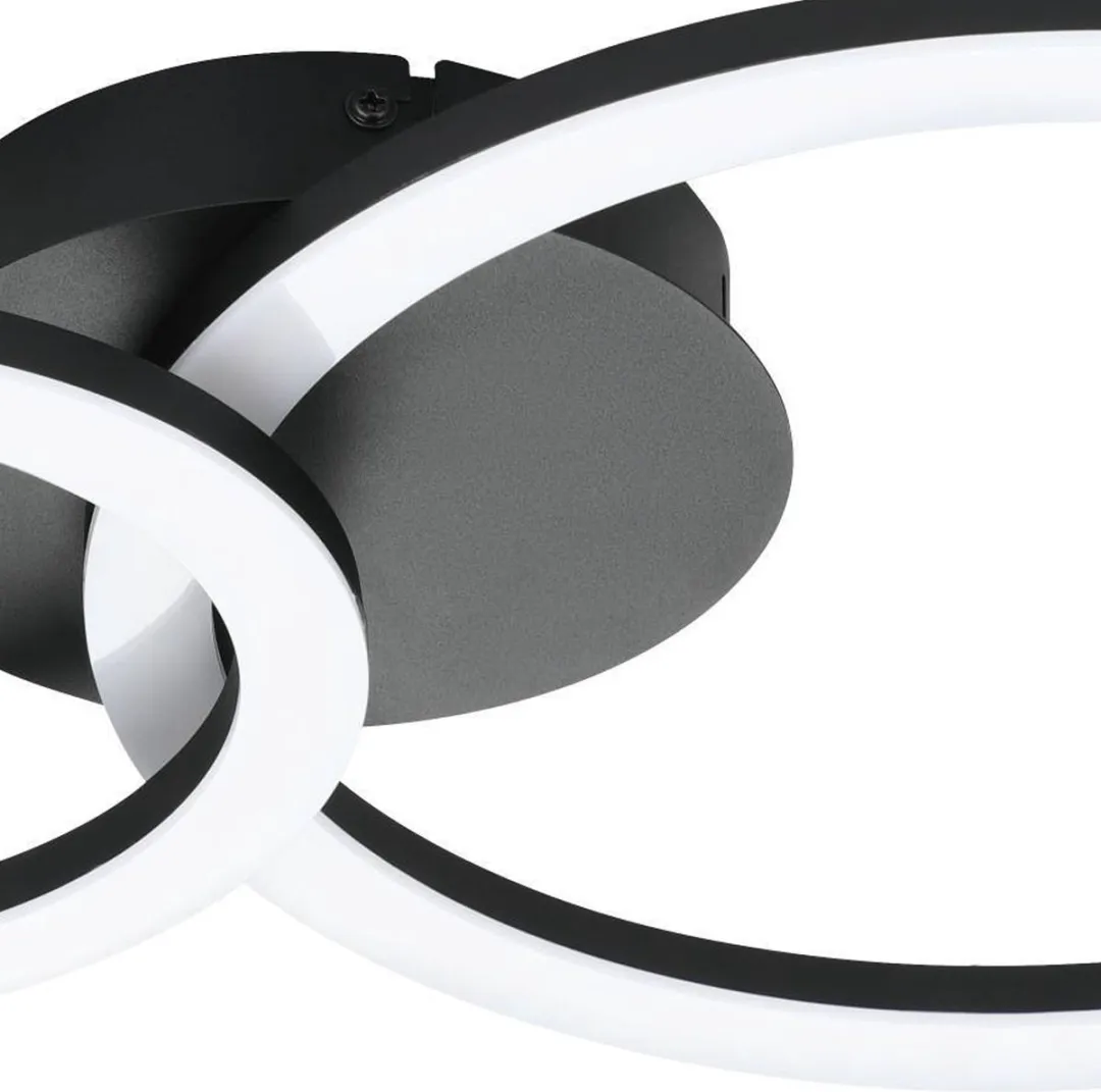 EGLO connect.z Parrapos-Z Smart Plafondlamp - 44,5cm - Zwart - Zigbee