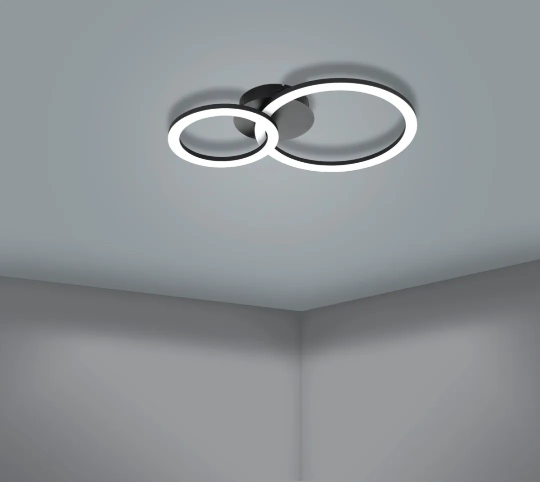 EGLO connect.z Parrapos-Z Smart Plafondlamp - 44,5cm - Zwart - Zigbee