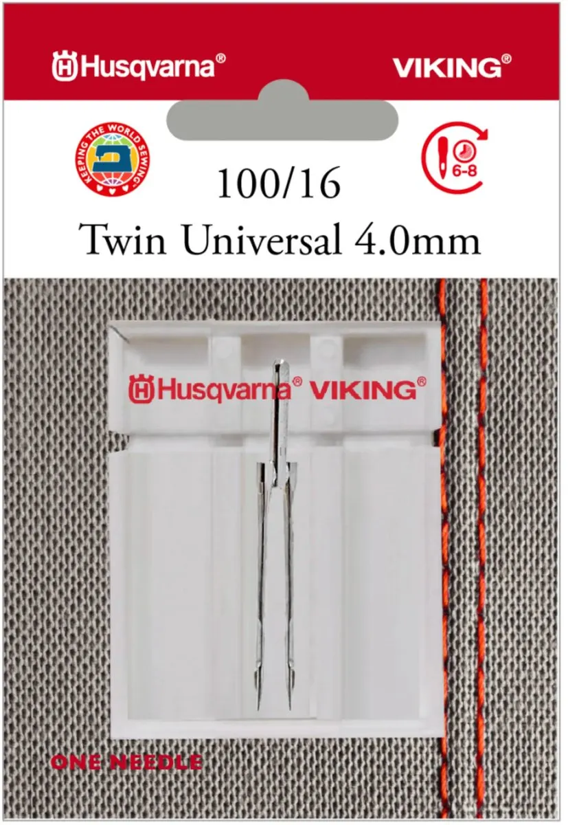 Husqvarna-Viking Tweelingnaald Universal / 100 / 4mm (1 stuk) Naalden