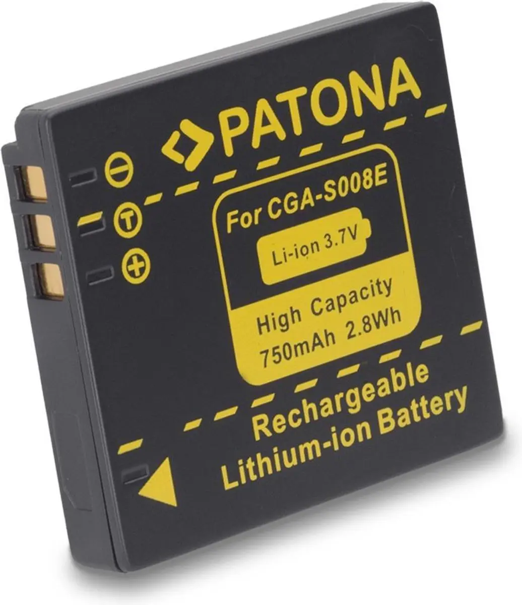 Patona Accu voor Panasonic DMC-FX30 / CGA-S008E - 750mAh - afbeelding 5 van 6