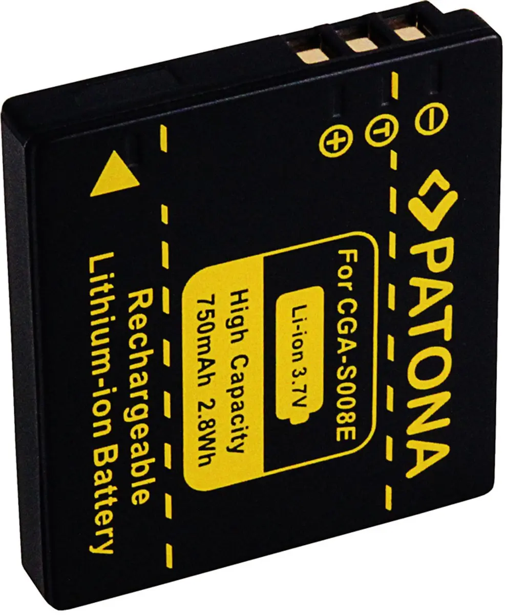 Patona Accu voor Panasonic DMC-FX30 / CGA-S008E - 750mAh - afbeelding 2 van 6
