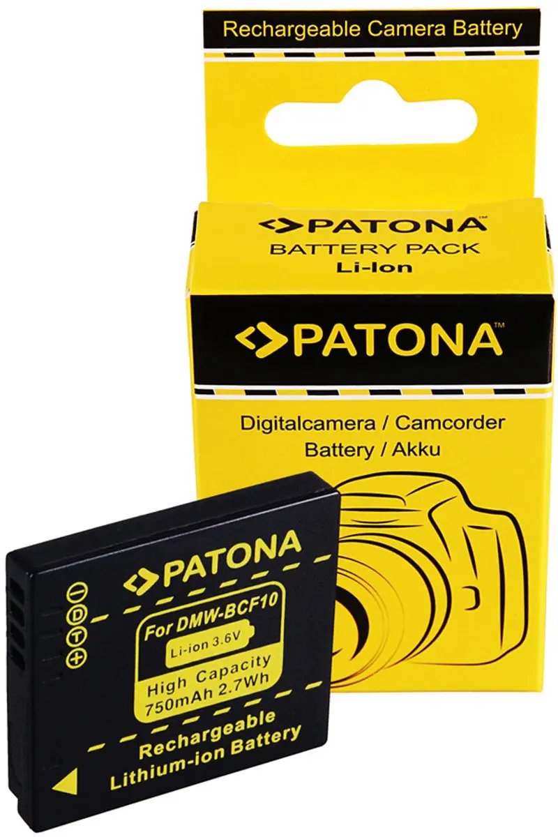 Patona Accu voor Panasonic DMW-BCF10 / DMW-BCF10E 750mAh - afbeelding 6 van 6
