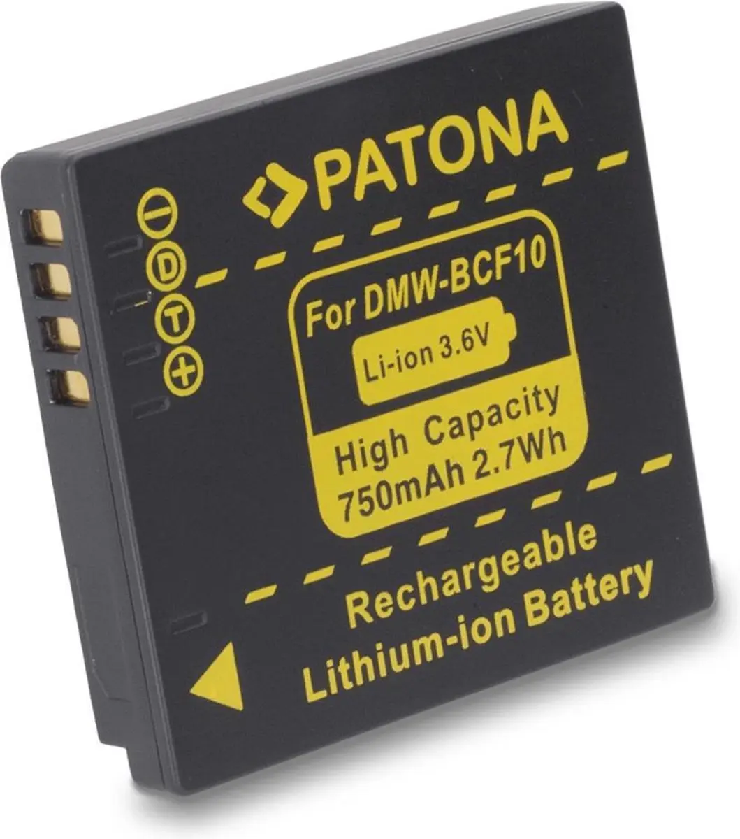 Patona Accu voor Panasonic DMW-BCF10 / DMW-BCF10E 750mAh - afbeelding 5 van 6