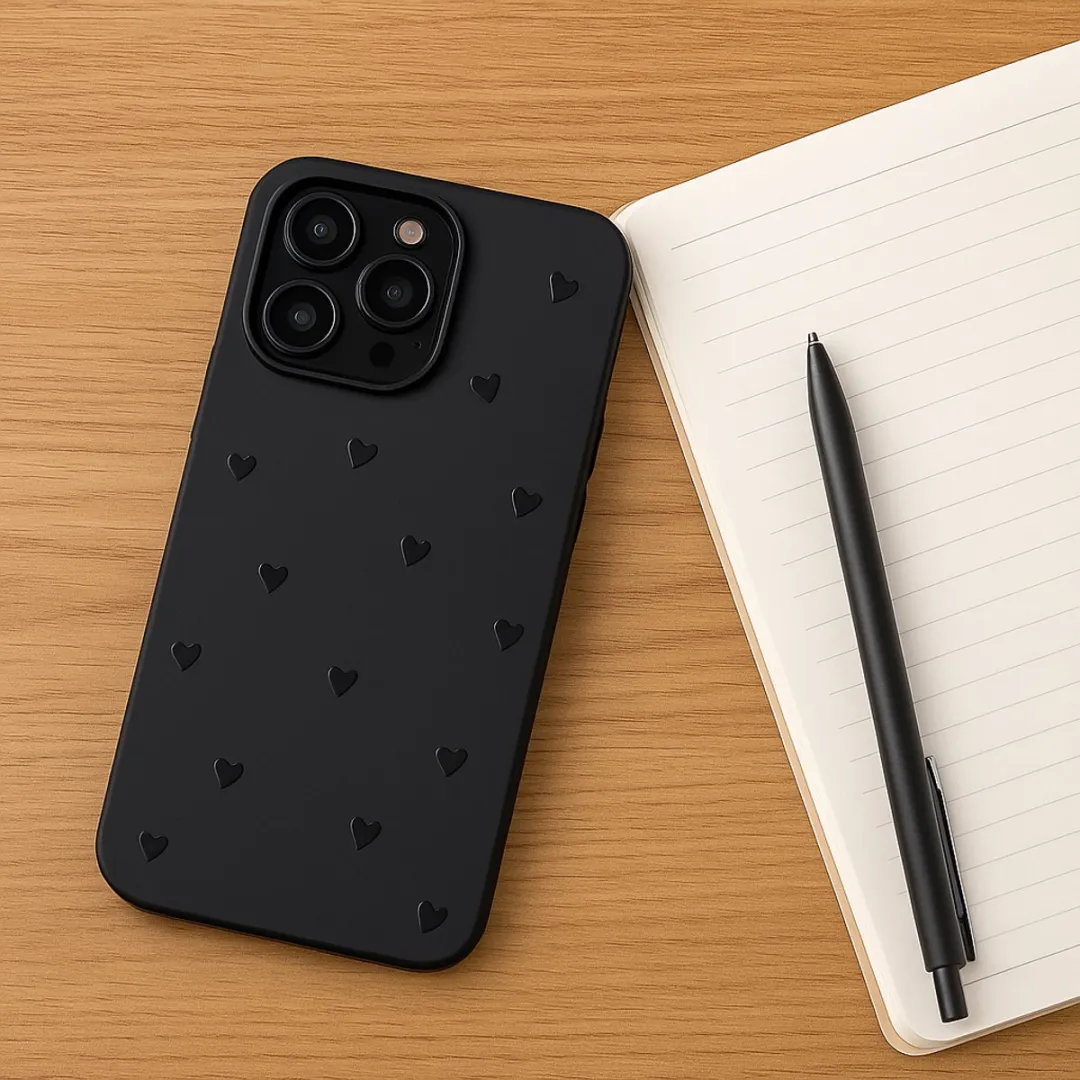 NUVEX Hartjes Hoesje iPhone 14 Pro - Zwart