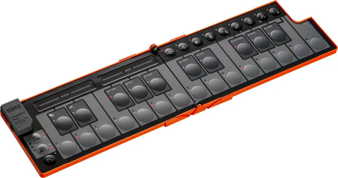 KORG nanoKEY FOLD Ultra-draagbaar, opvouwbaar MIDI-keyboard met uitgebreide uitr