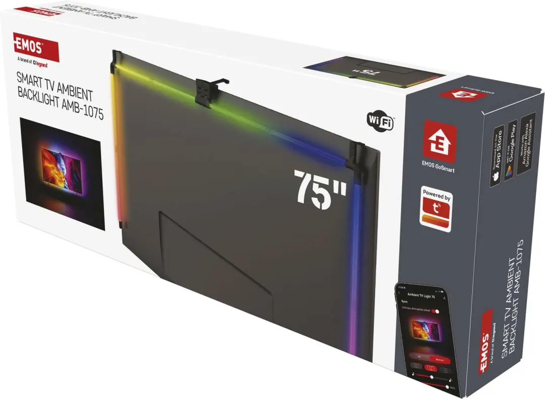 Emos GoSmart ZTV75 RGB-sfeerverlichting voor tv 75” - afbeelding 6 van 6