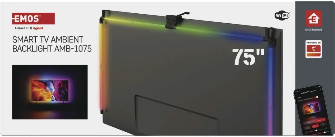 Emos GoSmart ZTV75 RGB-sfeerverlichting voor tv 75” - afbeelding 3 van 6