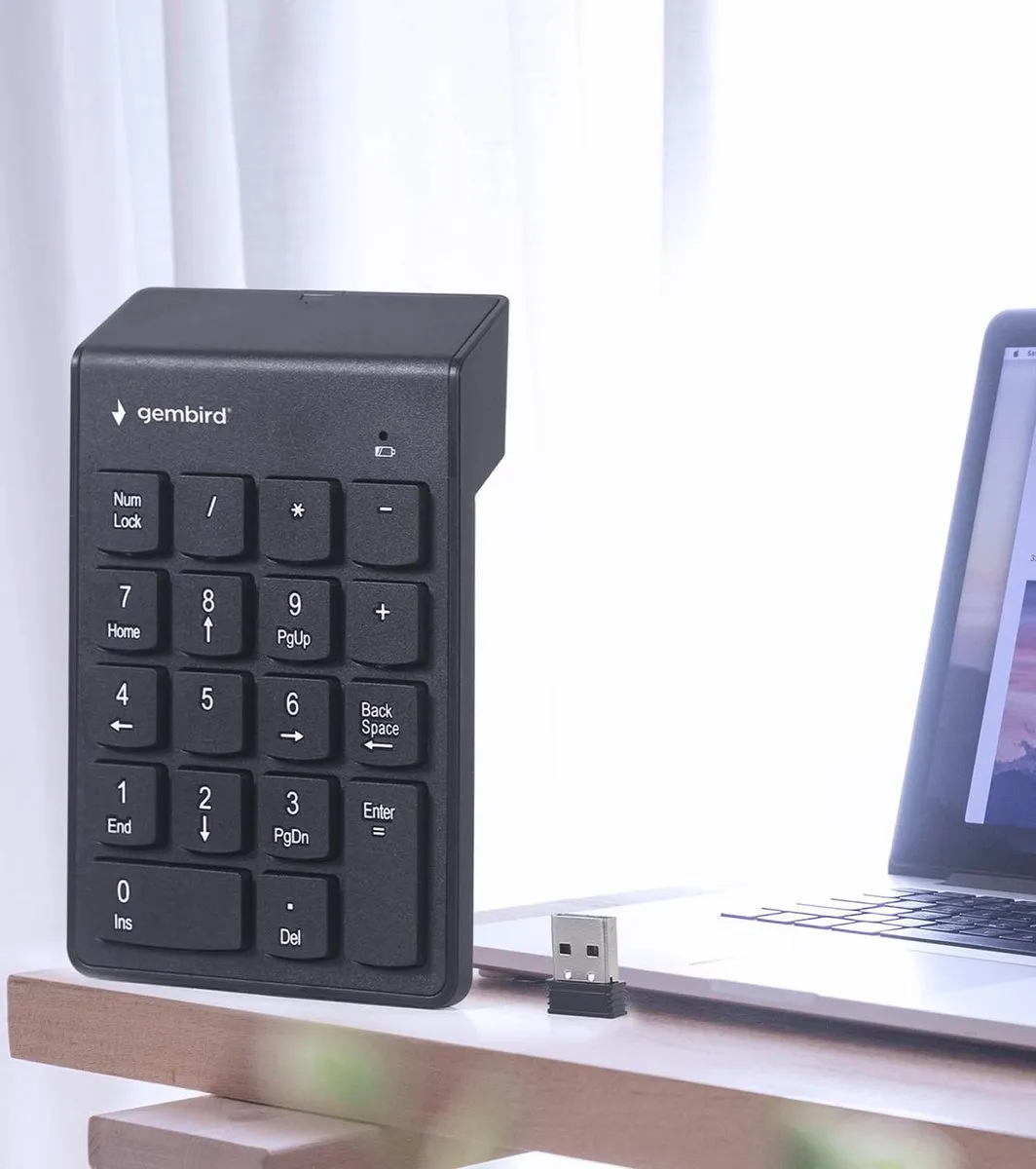 Gembird KPD-W-02 Draadloos Numeriek Toetsenbord - Zwart