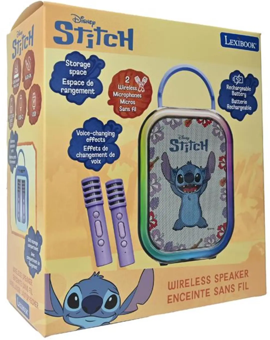 Lexibook Stitch BTC030D Bluetooth-karaoke - 2 draadloze microfoons - afbeelding 3 van 6