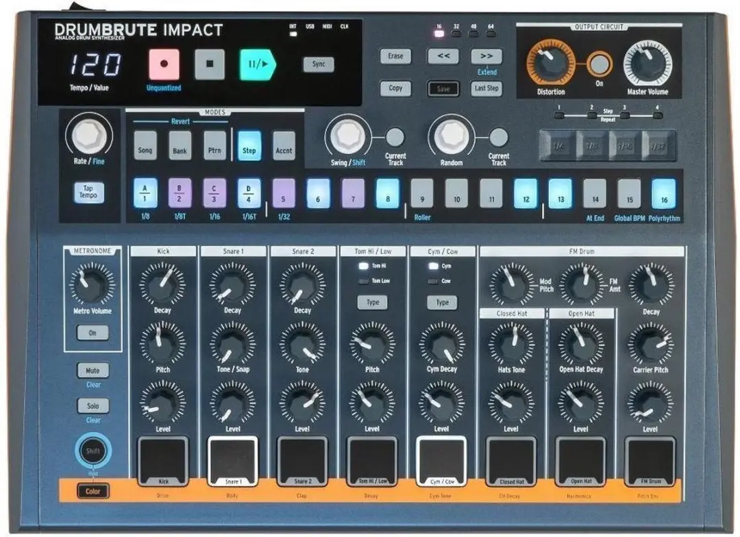 Arturia DrumBrute Impact Analoge Drumsynthesizer - Zwart - afbeelding 3 van 6