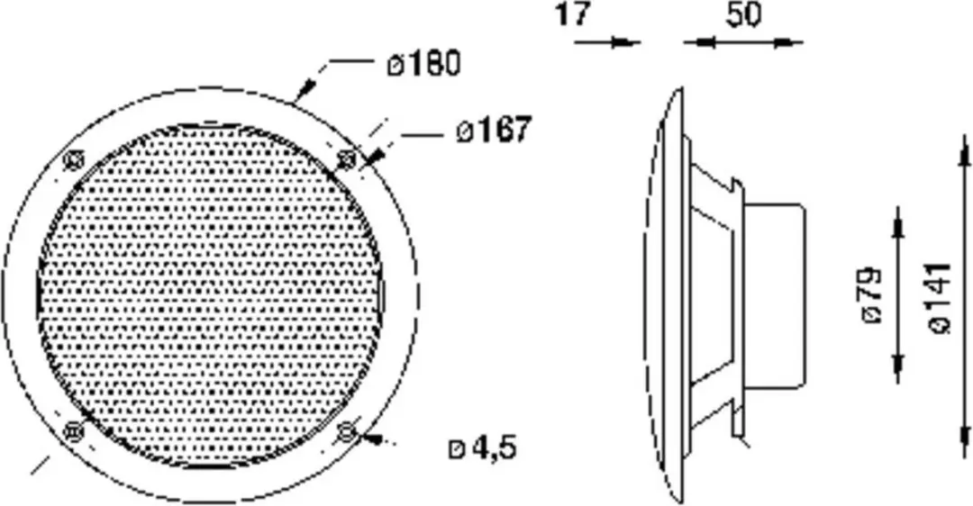 Visaton VS-FR16WP/4 Full-range Luidspreker 16cm - Zoutwaterbestendig - afbeelding 3 van 6