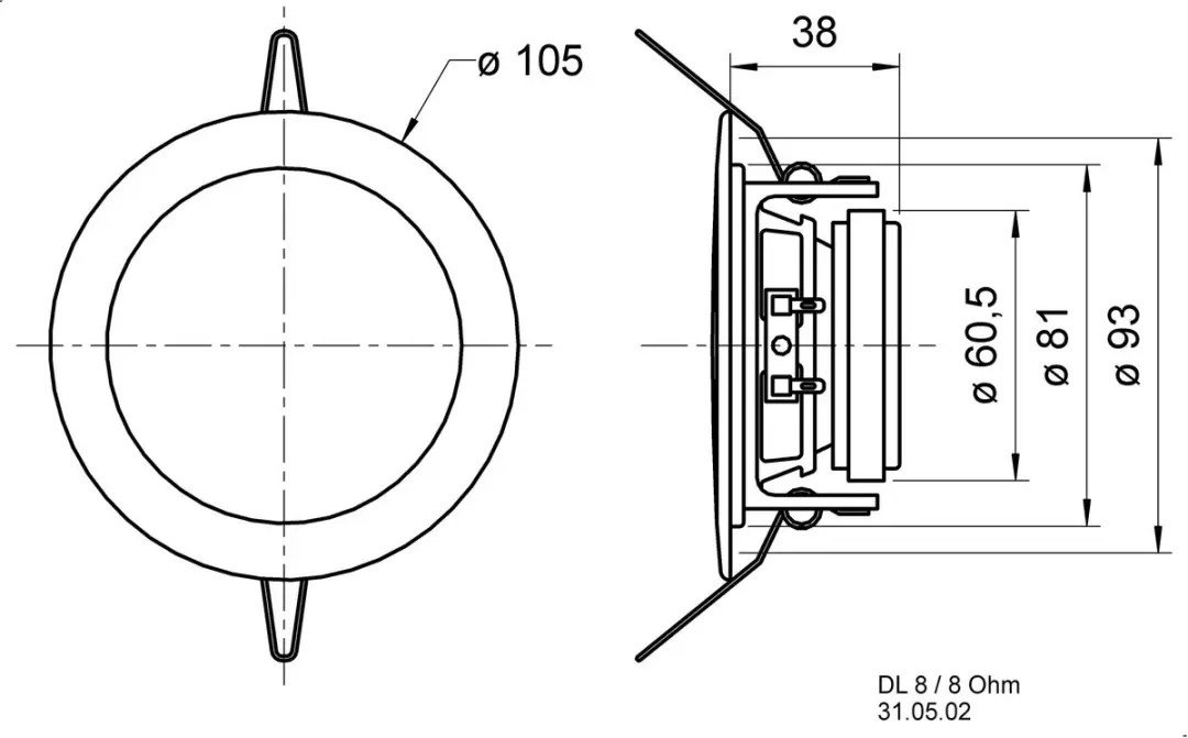 Visaton Dl8 Plafondluidspreker 30 W 8 Ohm - afbeelding 4 van 6