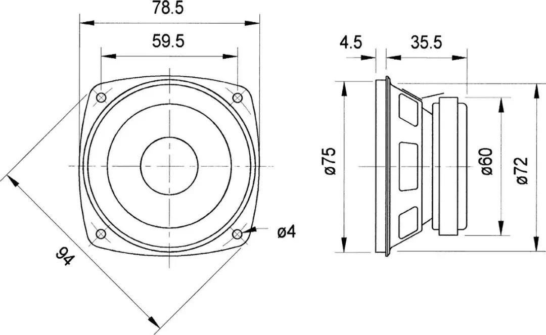 Visaton FRS 8 2003 Full-Range Luidspreker - 4 Ohm - afbeelding 5 van 6