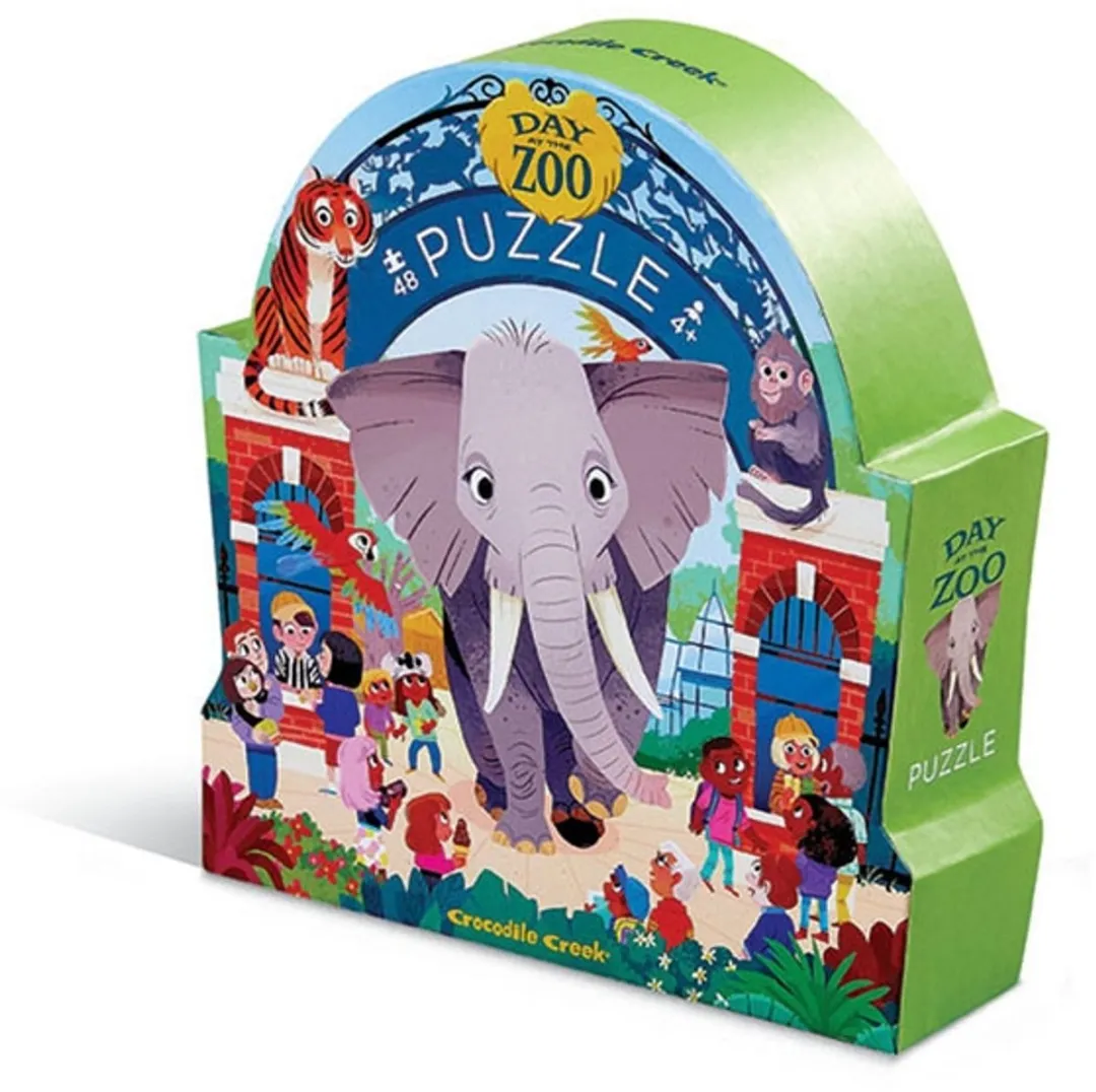 Crocodile Creek Olifant Puzzel Zoo - 48 Stuks Multicolor