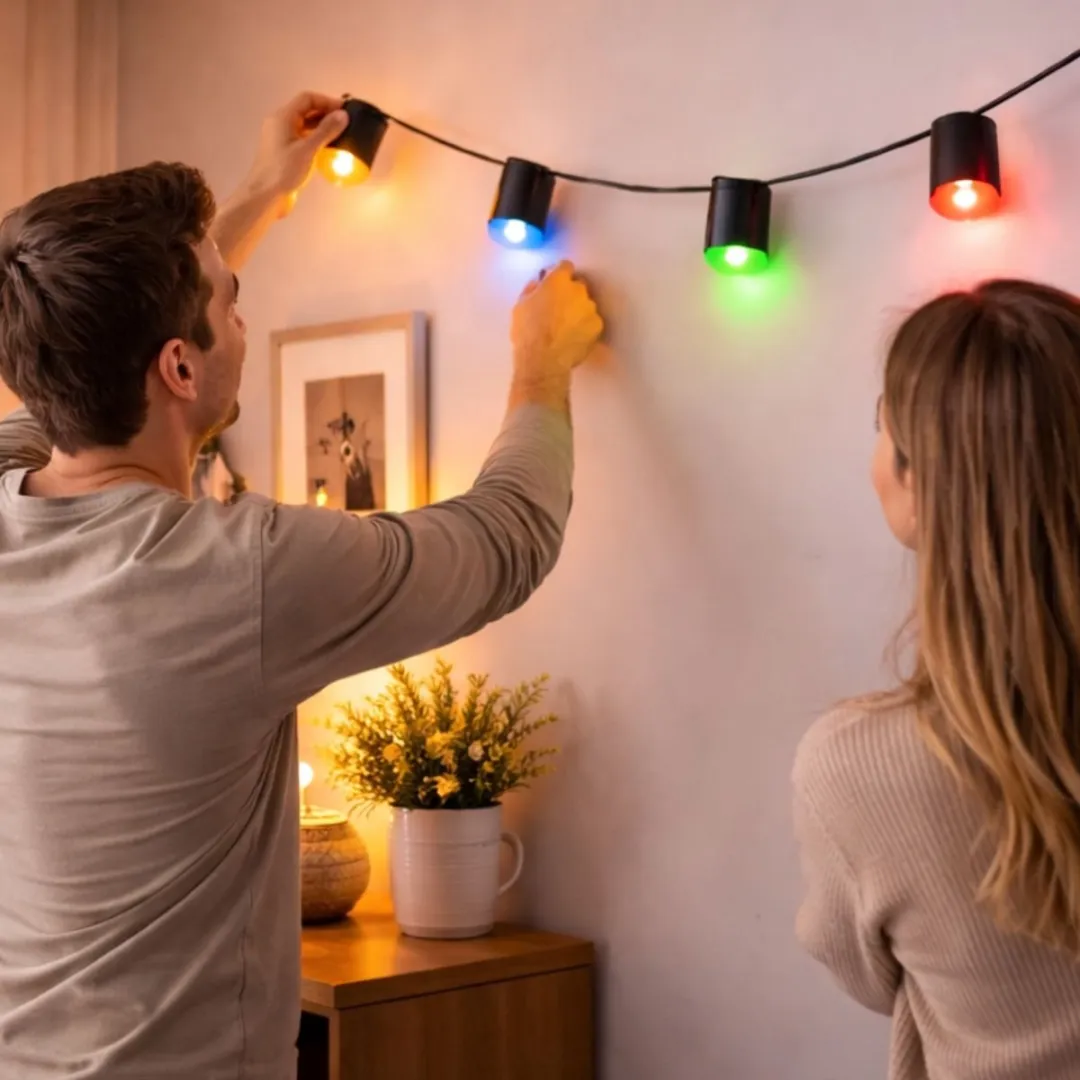Grundig LED Party Verlichting 4 Lampen - Multikleur - Zwart - afbeelding 6 van 6