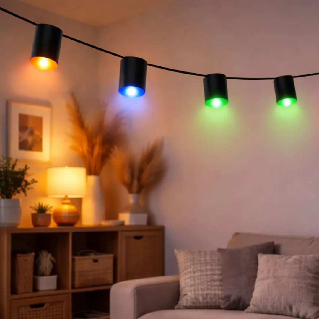 Grundig LED Party Verlichting 4 Lampen - Multikleur - Zwart