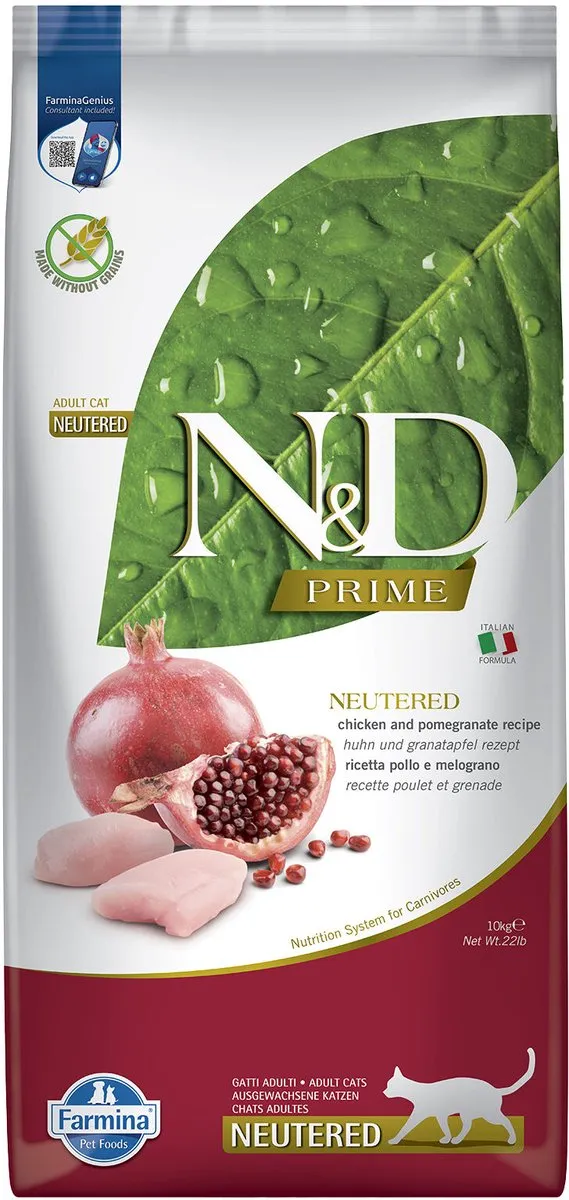 Farmina N&D Prime Neutered Kattenvoer Kip 10kg