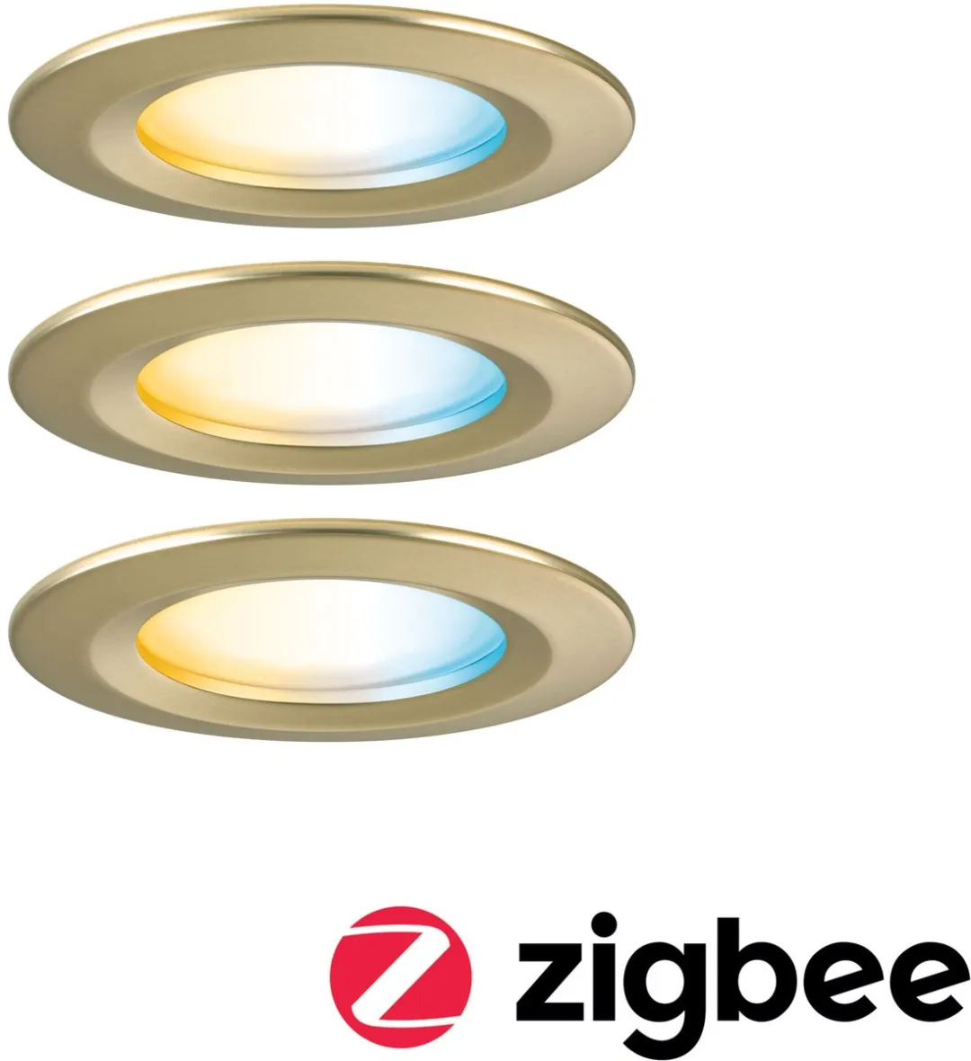 Paulmann Nova Coin LED Inbouwlamp 3x6W 530lm Tunable White - Goud mat