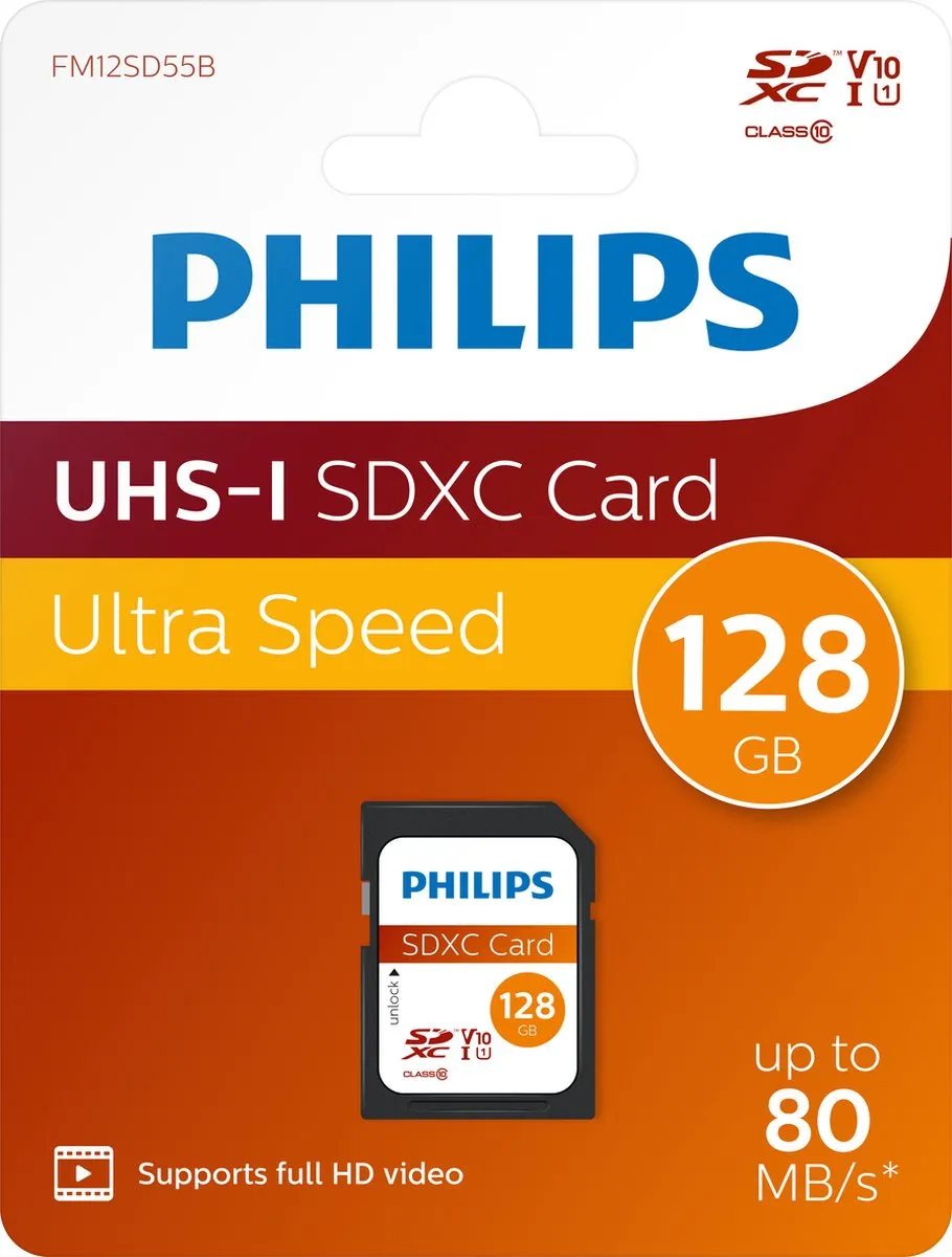 Philips FM12SD55B/00 SDXC-kaart 128GB