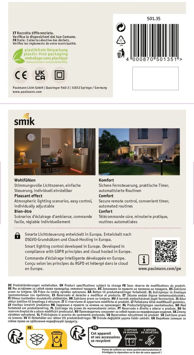 Paulmann MaxLED 500 Smart Home Startset RGBW - Wit/Antraciet